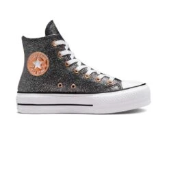 Converse - Women's Chuck Taylor All Star Lift Platform Metallic Glitter Shoes (A01301C)